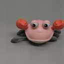 Crawling Crab Baby Toy, Tummy Time Girl Gifts for Babies 3-6 6-12 Month, Light-Up Walking Dancing Moving Crab with Music & Obstacle Avoidance, Rechargeable Musical Toys 1 Year Old Girls Gift (Pink)