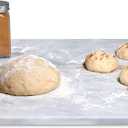 Homeries Marble Pastry Board (12 x 16 Inches) - Marble Serving Tray for Cheese, Pastries, Bread - Large White Fancy Slab for Cake Display