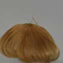 BARSDAR Human Hair Clip in Bangs - Real Human Hair Clip in Bangs for Women - Golden Blonde French Bangs Extensions Fringe with Temples Dyeable Real Hair Bangs Hairpieces - Dark Golden Blonde