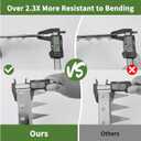 Heavy Duty Iron Weeding Rake, Complete Weed Rake Tool with 4-Section Adjustable Handle(33" to 65"), 8 Tines Thick Steel Weed Puller Tool for Raised Garden Beds, Flower Beds & Soft Soil