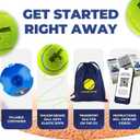 MOVEMATE Tennis-Trainer Set with Wilson Tennis Ball | Innovative Ball Game for Outdoors, in The Garden, in The Park for Children & Adults | Incl. Transport Bag & Exercise Videos