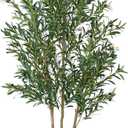 Olive Tree 6FT Fake Tree Faux Plants Indoor with Pot Artificial Tree Nearly Natural Olive Branches and Fruits for Living Room Home Office Decorations