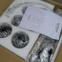 Modern Sputnik Globe Chandelier, 6-Light Brass Gold Linear Chandeliers for Dining Room and Kitchen Island, Mid Century Light Fixture Over Table, (Smoke Grey Glass Bubble Shades, 40 Inch)