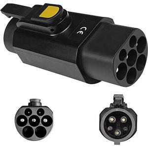 EV Charging Adapter, 32A Type 2 (IEC 62196) to Type 1 (SAE J1772) Convertor, Car Charging Adapter 250V 7.2KW