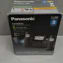 Panasonic Cordless Phone System, 2 Line with 2 Handsets - Answering Machine, Link2Cell, 3-Way Conference, Call Block, Long Range DECT 6.0, Bluetooth - KX-TG9542B (Black)
