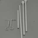 White Curtain Rods for Windows 44x8x5, Heavy Duty Curtain Rod Set with Brackets, Decorative Adjustable Curtain Rods for Bedroom, Living Room