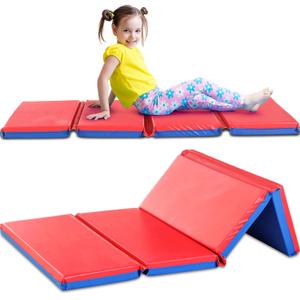 Marsui 2 Inch Thick Folding Rest Mat 4 Section Rest Mats for Preschool Toddler Mat Portable Rest Floor Mats Sleep Mats for Kids Daycare Kindergarten Classroom Travel Home