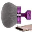 2 x UNIMEIX Extra Large Body Makup Brush for Self Tanner with Drawstring Bag, 3.2 Inch Blend and Blur Body Sunscreen Applicator for Face, Legs, Body, Cream and Foundation (Purple)