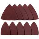 2 x 100 Pcs Mouse Detail Sander Sandpaper, Oscillating Multi Tool Sanding Pads, 3-1/8 inch & 2 Inch Triangular Sanding Sheets Kit, Assorted 60/80/120/180/240 Sanding Pads for Mouse Sander