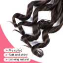 WIPPORYA 6 Packs French Curls Braiding Hair 24 Inch Loose Wave Bouncy Braiding Hair with curly ends Pre Stretched 100g/pack Yaki Curly Hair for Black Women Hair Extensions (#4)