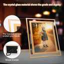 5"7" Picture Frame, Gold Glass Photo Holder, 2 Pack, Tabletop Use or Wall Mouted, Vertical or Horizontal, Classy For Children's Day, Birthday or Wedding