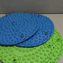 4 Pack Foot Massager Mat Foot Reflexology Pad with Magnetic Relaxation Massage Feet Pressure Point Pad Anti Fatigue Walk Stone Acupoint Mat Particle Portable Massage Tool (Blue and Green)