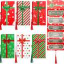 Capoda 6 Pcs Christmas Money Cards Holders for Cash Merry Christmas Cash Gift Cards Xmas Holder Winter Holiday Gift Bow Envelopes for Money Holder for Women Men Xmas Decoration Party Favors