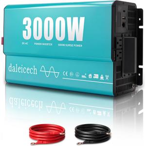 3000W Pure Sine Wave Inverter 12V DC to 110V AC Full Protection