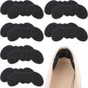6 Pairs Heel Pads for Shoes, Self-Adhesive Anti-Slip Heel Cushion for Loose Too Big Shoe Inserts Grip Protectors Foot File for Women Men Prevent Rubbing Blisters(Black)
