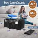 6 Pack Extra Heavy Duty Large Moving Bags with Strong Zipper & Comfortable Handles, Sturdy & Durable Clothes Storage Bags Totes Bins, Packing Moving Boxes for College Supplies, Black, 23 Gallon
