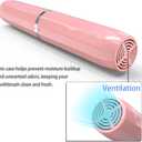 Long Ventilated Electric Toothbrush Travel Case, Portable Holder, Fits Most Standard Straight Electric Toothbrushes (Pink)