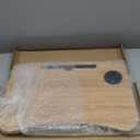 Lap Desk with Storage Drawer, Holders for Cup and Tablet, Laptop Bed Tray Table with Foldable Legs, Laptop Bed Stand, Portable Standing Table for Sofa Couch Floor (23", Walnut)