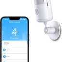 WiFi Motion Sensor Alarm, Smart PIR Motion Detector Long Battery Life Security Motion Detector with Siren Loud Chimes Home Security Compatible with Alexa/Google, Whtie