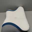 Cervical Neck Pillow for Pain Relief - Ergonomic Side Sleeper for Sleeping, Cooling Memory Foam Pillows for Neck Support, Contour Orthopedic Bed Pillow for Back Stomach Sleepers (White)