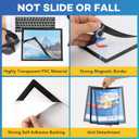 YixangDD 10 Pack Magnetic Sign Holder 8.5 x 11, Self-Adhesive Magnetic Wall Mount Sign Holder, Magnetic Document Holder for Wall Window Office Poster Store