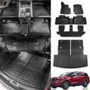 Floor Mats Compatible with 2020-2025 Ford Explorer 7-Seater Cargo Liner All Weather 2024 Explorer Accessories (Upgrade Trunk Mat with Backrest Mat+Floor Mats)