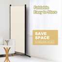 Kokorona 3 Panel Room Divider, 6FT Tall Folding Privacy Screen Wall Dividers, Portable Privacy Screen Freestanding Room Divider for Room Separation, Included - Cover Strips, Beige, 102''W x 71''H