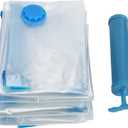 OUKENS Vacuum Storage Bag, 6-Piece Quilt Vacuum Storage Bag, Transparent Travel Blanket Clothing Vacuum Compression Bag, Large Space Saving Vacuum Sealed Storage Bag(28.00 * 22.00 * 8.00)