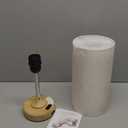 EZVALO Cordless Table Lamp, Ambient Light, Dimmable, Touch, Timer, 2700K, Bedroom, Portable, LED, Wireless, Rechargeable, Battery Operated, Desk Lamp, Fabric Shade, Wood-Grain Finish, Living Room