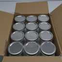 12 Pack 16 oz Wide Mouth Clear Mason Jars with Silver Metal Lids, Canning Jars for Overnight Oats, Food Storage, Dry Food, Snacks, Candies and More