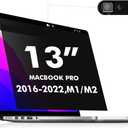 PYS Privacy Screen for MacBook Pro 13.3 Inch Laptop (2016-2022 M1/M2) Magnetic Anti-Spy Security Filter with Webcam Cover Slider, Easy On/Off & Touch Bar Compatibility for MacBook Pro 13 inch Laptops