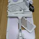 iXTRA Laptop Lap Desk with Cooling Fan - Adjustable with Light, USB, Storage Drawer - Folding Bed Desk,22.04"*12.59",White