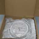 White Vintage Table Clock with Bird, European Retro Style Mantel Clocks, Desk and Shelf Decor Clock, for Living Room, Farmhouse, Bedside, Bedroom, Gift (7.9" H x 6.3" W)