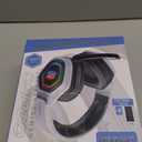 Ozeino 2.4GHz Wireless Gaming Headset for PC, Ps5, Ps4 - Lossless Audio USB & Type-C Ultra Stable Gaming Headphones with Flip Microphone, 40-Hr Battery Gamer Headset for Switch, Laptop, Mobile, Mac (Black and White)