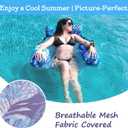 Inflatable Pool Float Chair - Pool Floats Adult Heavy Duty, Water Floating Lounge Chairs, Blow up Floaties Adults for Summer Fun Party Lake Beach