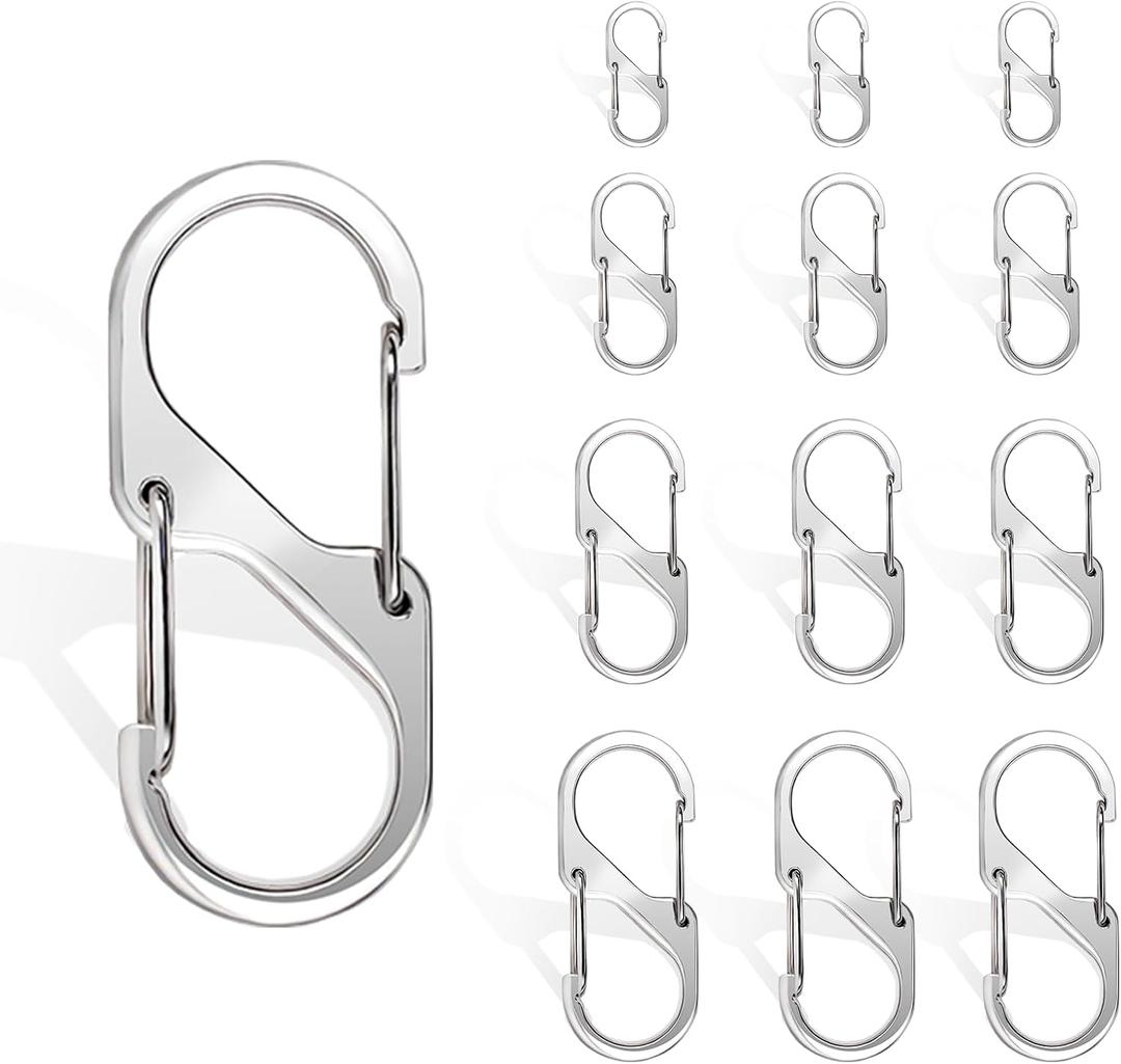 40PCS Zipper Clips Anti Theft - Double Opening Small Carabiner Clip, Ideal for Holding Closed for Backpacks/Keychains/Luggage, Zipper Pull Replacement (Silver) 40PCS Zipper Clips Anti Theft - Double Opening Small Carabiner Clip, Ideal for Holding Closed for Backpacks/Keychains/Luggage, Zipper Pull Replacement (Silver)