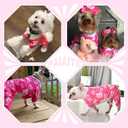 Paiaite Dog Pajamas Onesie: Comfortable Four-Legged Apparel for Small, Medium, & Large Dogs, Polyester Material for Comfort, Wrinkle Resistance, Moisture Wicking, and Stretchiness Pink Pig 3XL