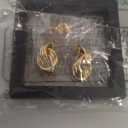 Trendy Gold Plated Knot Earrings for Women Chunky Statement Drop Dangle Earrings Lightweight Hypoallergenic Fashion Accessories Gold Jewelry Gifts for Womens