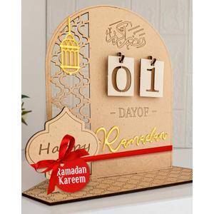 OLEEK Ramadan countdown calendar - Ramadans decorations for home 2026 - Ramdan calendar for kids - Ramdan gifts for kids - Ramadan table decor - Ramdans advent calendars -