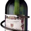 Oenophilia Afterglow Garden Stake Wine Bottle Wick Candle Holder - Black, 4.75 ft Tall