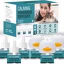 Cat Calming Diffuser 6 in 1 Multicat Calming Pheromones Diffusers Relief Stress Anxiety Fighting Scratching 90 Days Calm Relaxing Pheromone for Cats kit 48ml Refill Fits All Common Diffuser Plug In