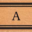 Calloway Mills 152962436A Black Border 24" x 36" Monogram Doormat, (Letter A)