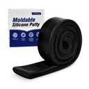 Moldable Silicone Putty, Waterproof, Stay Pliable,Good Plasticity for Repair and Fill Various Gaps in Bathrooms, Fountains, Water Pipes, Walls (Black)