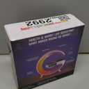 2026 New Smart Mini Table Lamp with Wireless Charger, Bluetooth Speaker Alarm Clock, Night Light for Bedroom Office Desk, Gifts for Kids Teens Chirstmas Black