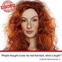 ALLAURA Wigs Red Curly Wig Long Hair Wigs Brave Mermaid Costume Anime Cosplay Brave Costumes