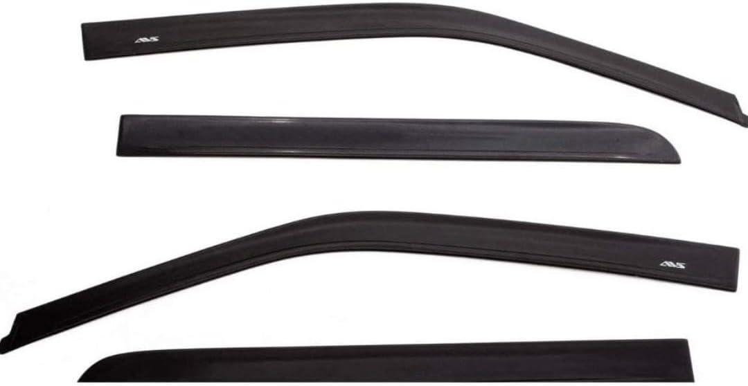 Auto Ventshade [AVS] In-Channel Rain Guards For 2019 - 2025 Chevrolet/GMC Silverado/Sierra 1500, 2022 LTD, 2020-2025 Silverado/Sierra 2500 & 3500 Crew Cab | Window Vent Visors, 4 pcs. - Smoke | 194805
