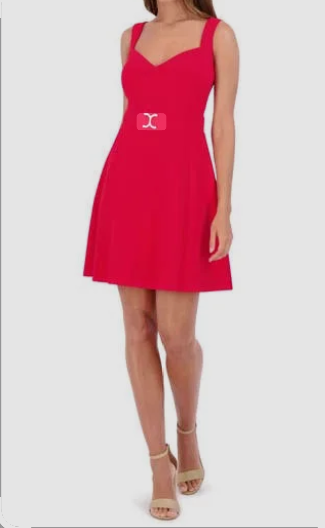 Kensie Women's Sleeveless Belted Fit & Flare Mini Dress Size 0