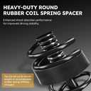 Heavy-Duty Round Rubber Coil Spring Spacer for Car, Enhance Spring Rate for 5" & 5.5" O.D. Universal Coil Spring Booster (Pack of 2)
