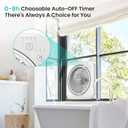 AMACOOL Table Fan, 12 inch Box Fan with 3 Speeds & 8HRS Timer, 270 Pivoting Quiet Air Circulator, Desktop Fan for Bedroom Bathroom Kitchen Office, AC Adapter Included, Co-Branded with Cmyfato-White