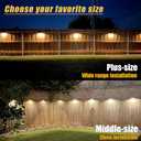 Aulanto Solar Fence Lights 8 Pack-Plus,100 Lumen Big Outdoor Solar Light IP65 Waterproof, Warm White and 10 RGB Modes,Fence Lights Otdoor Solar Lighting for Backyard,Garden,Fence,Wall,Deck,Stairs.